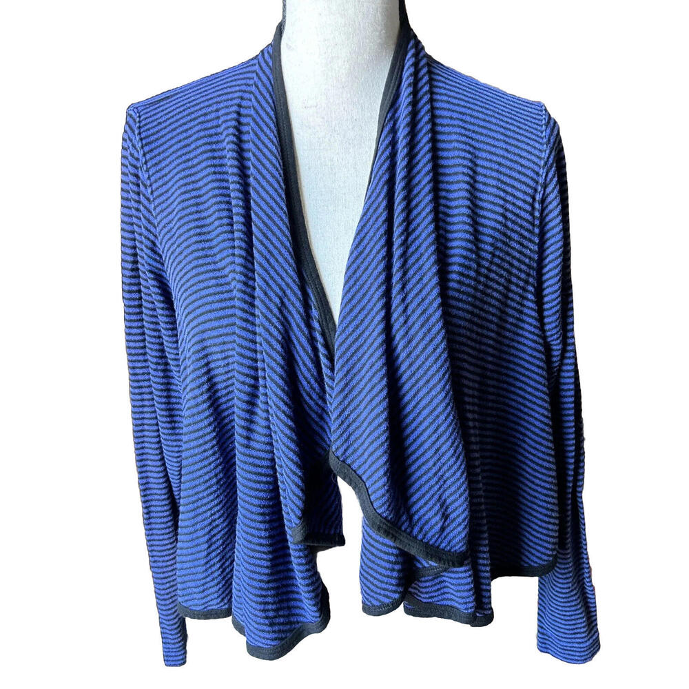 🧥🦋Cache Blue Open Front Long Sleeve 100% Rayon EUC Jacket Size M